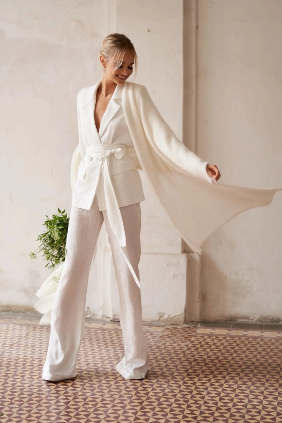 Chal Mohair Blanco