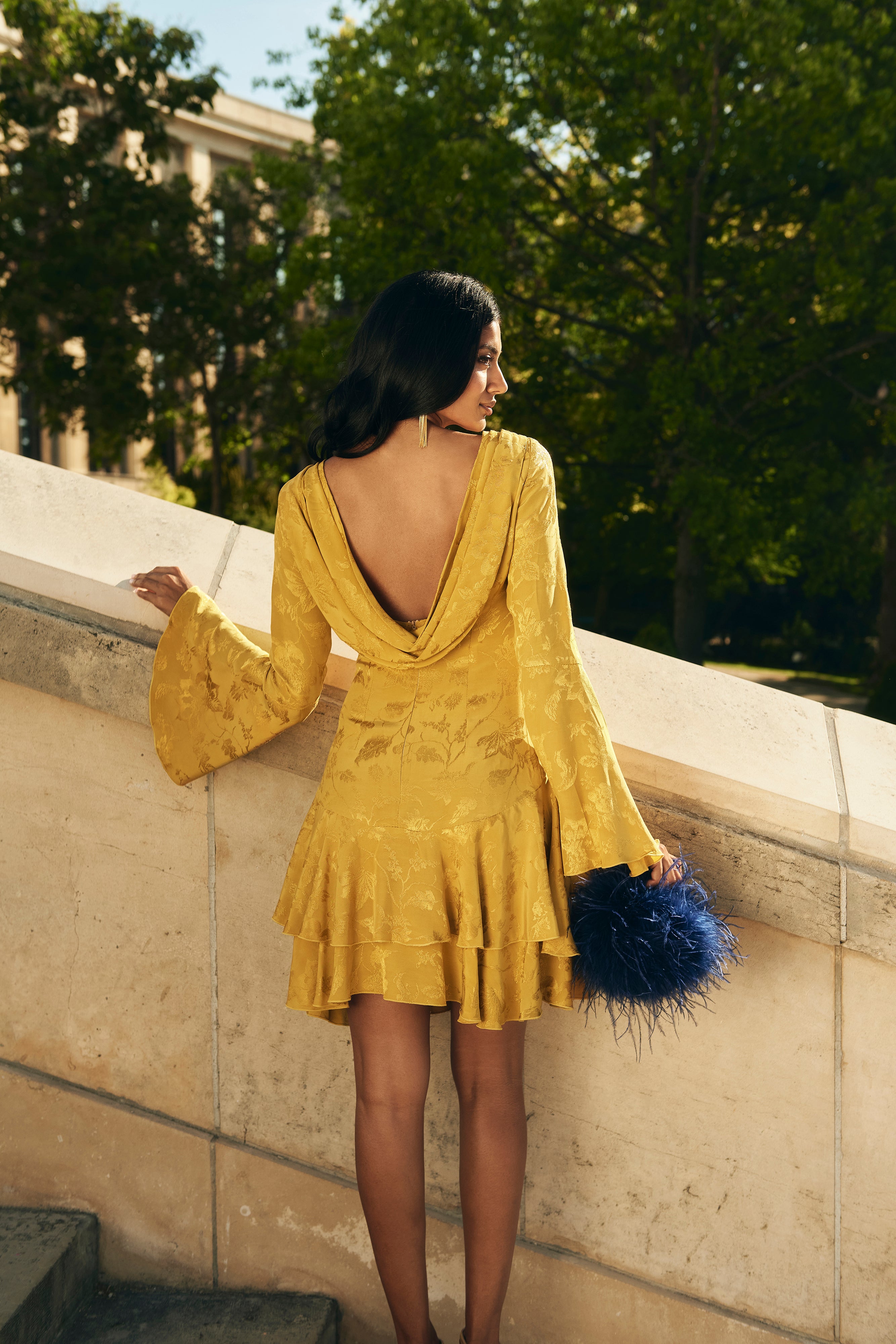 Vestido Camille Mostaza