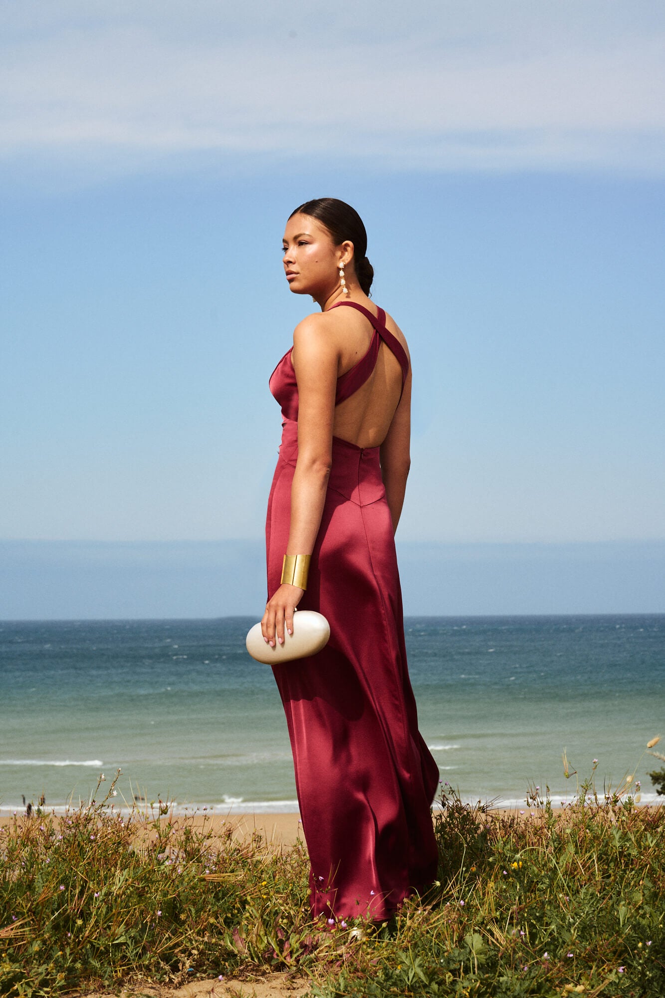 Lina Dress in Burgundy