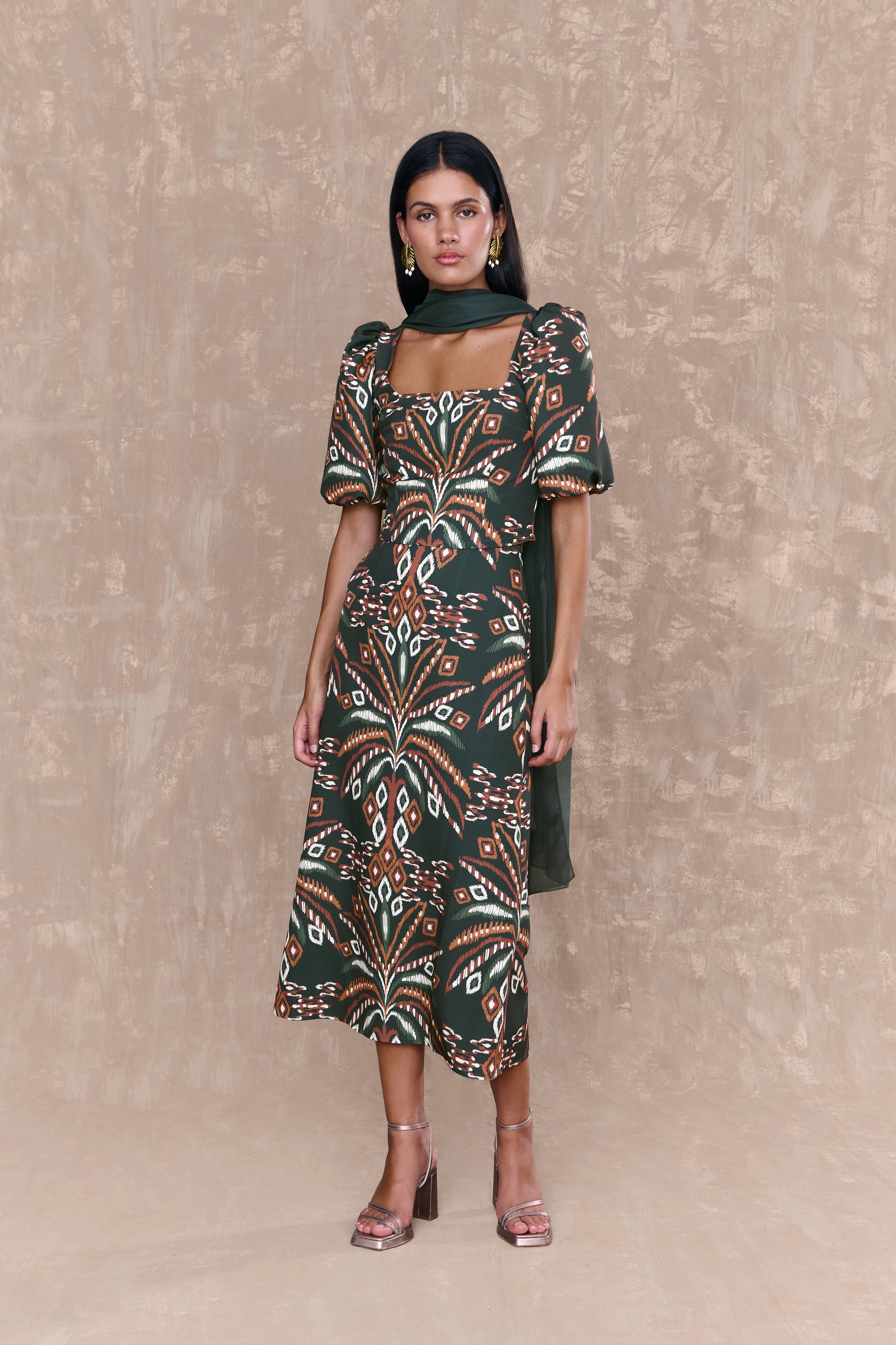 Falda Noor Estampado Verde