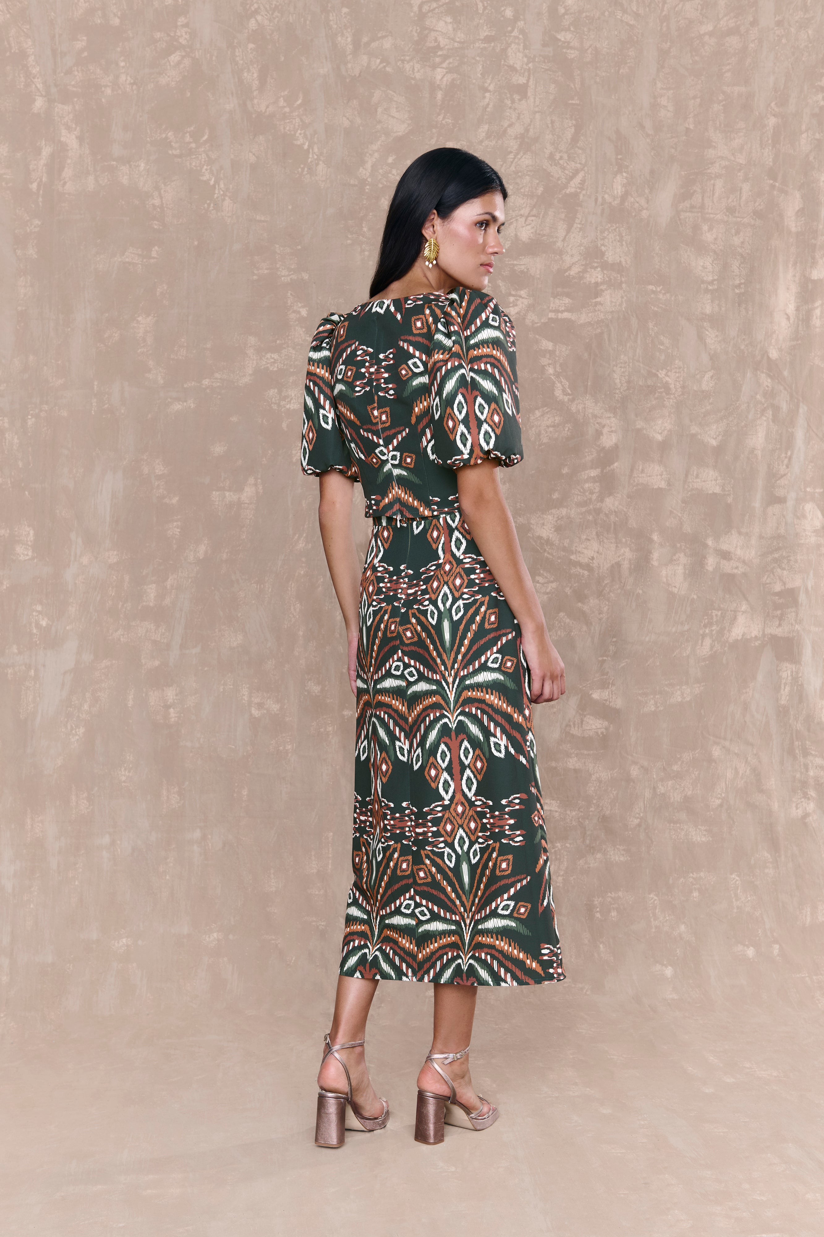 Falda Noor Estampado Verde