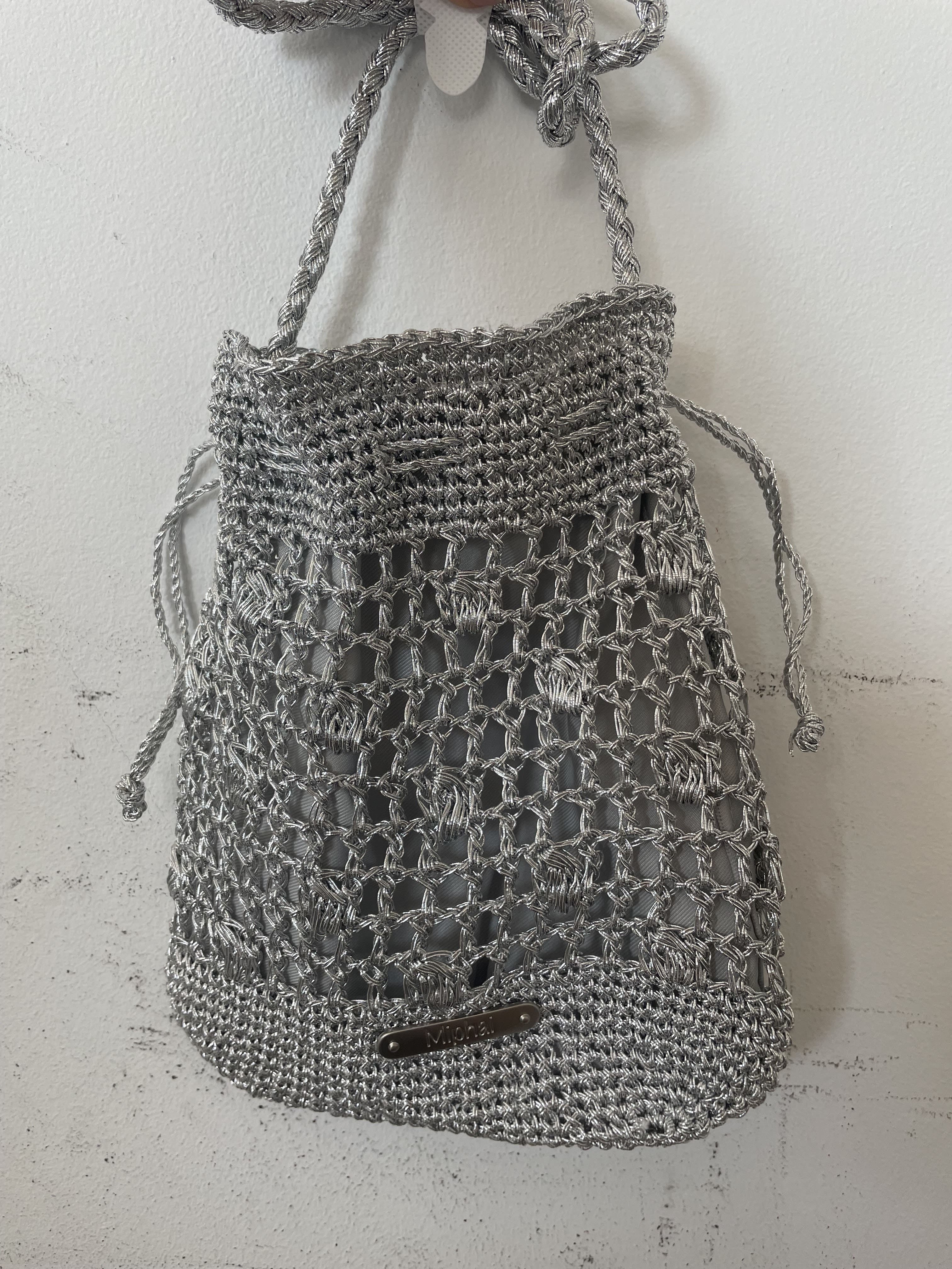 Lusso Silver Bucket Bag