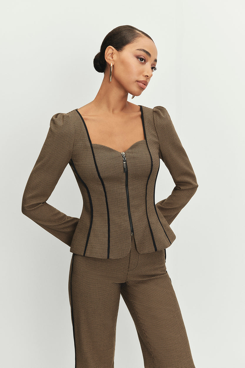 Miphai_Pantalón_NYX_Pata_de_Gallo_Marrón_Invitada