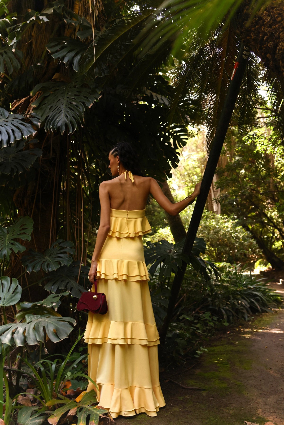 Miphai Vestido Amapola Amarillo Invitada