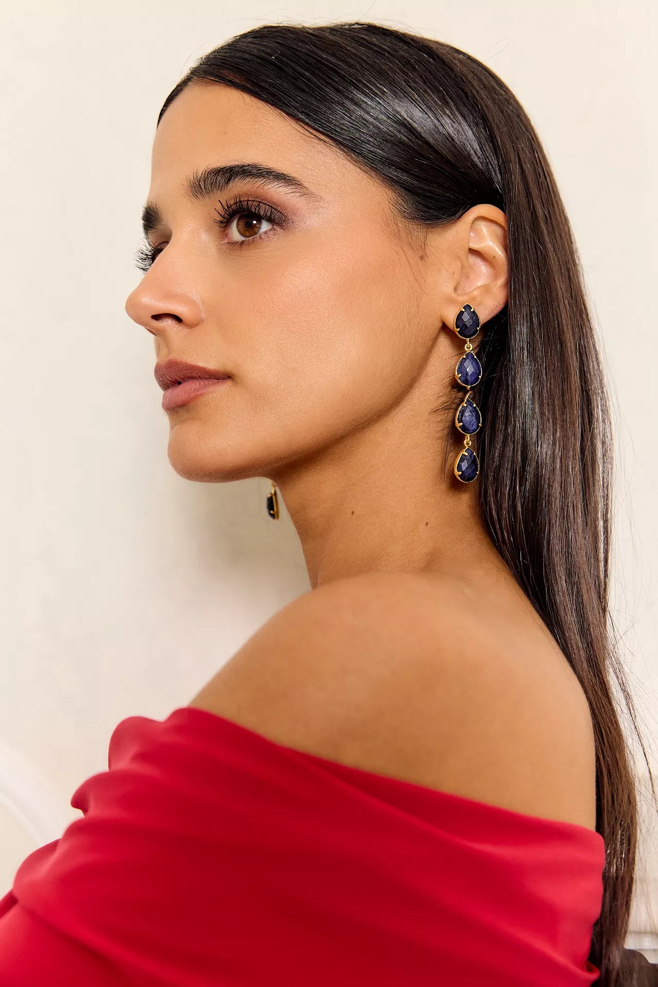 Miphai Pendientes Venus Azul Marino