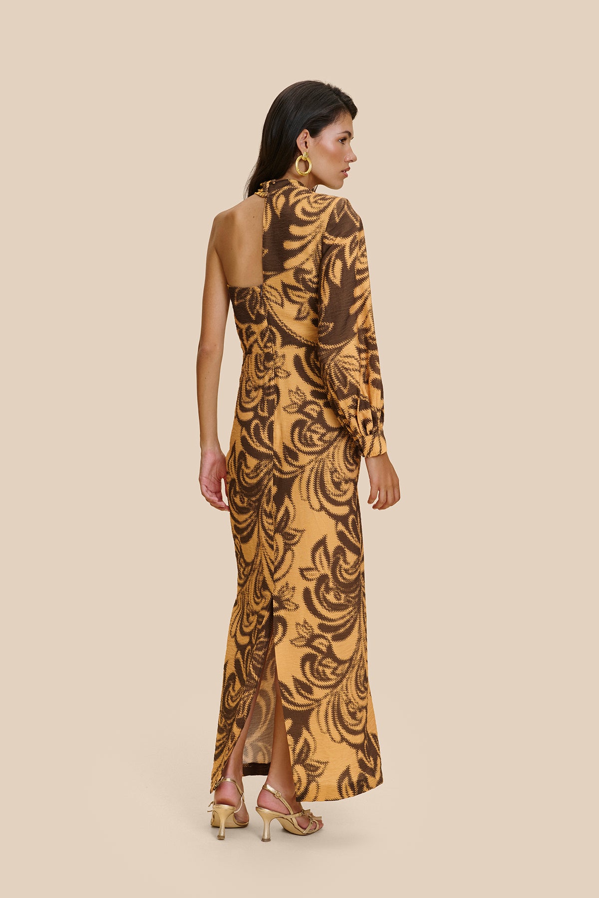 Belladona Mustard Print Dress
