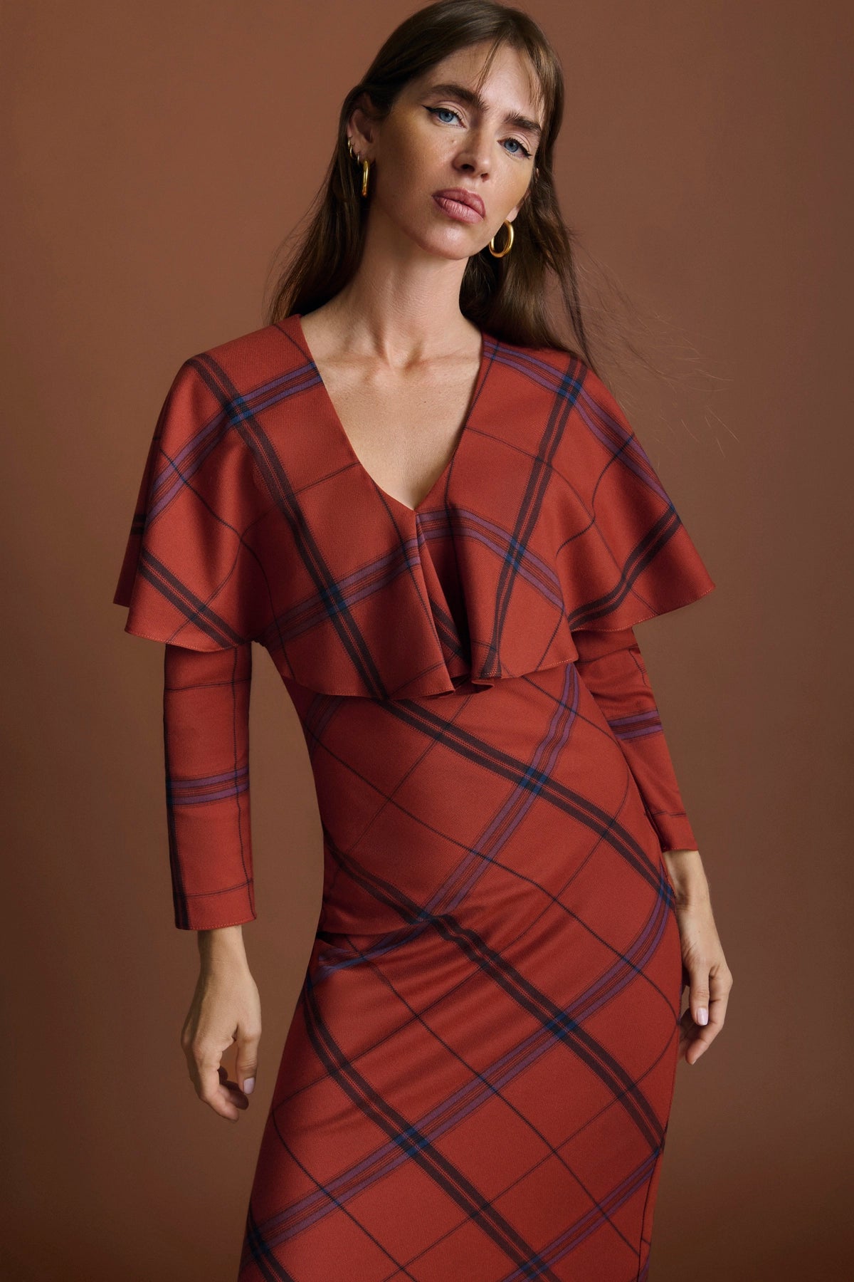 Miphai Vestido Ember Cuadros Caldera Casual Cerca
