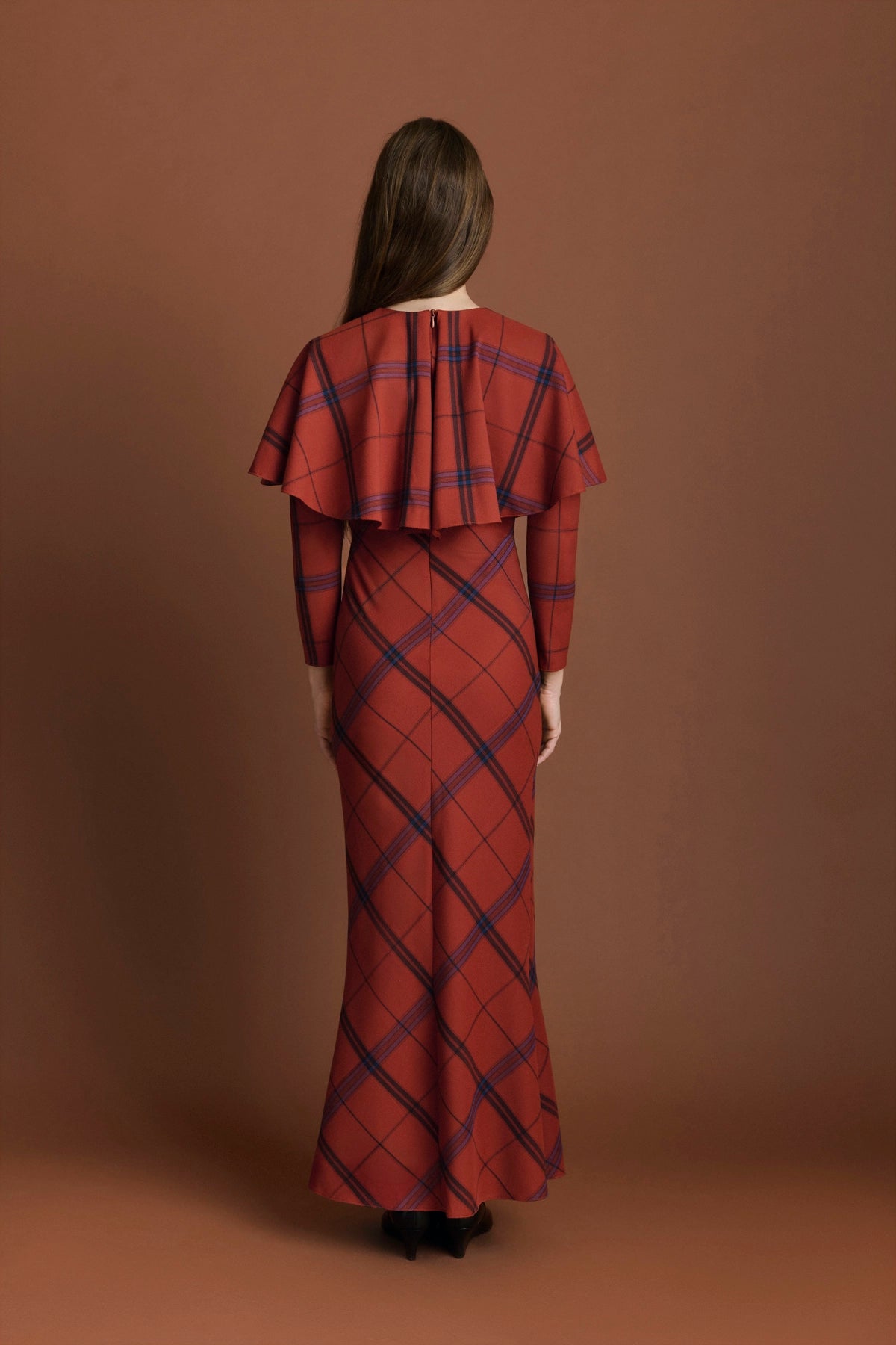 Miphai Vestido Ember Cuadros Caldera Casual Espalda