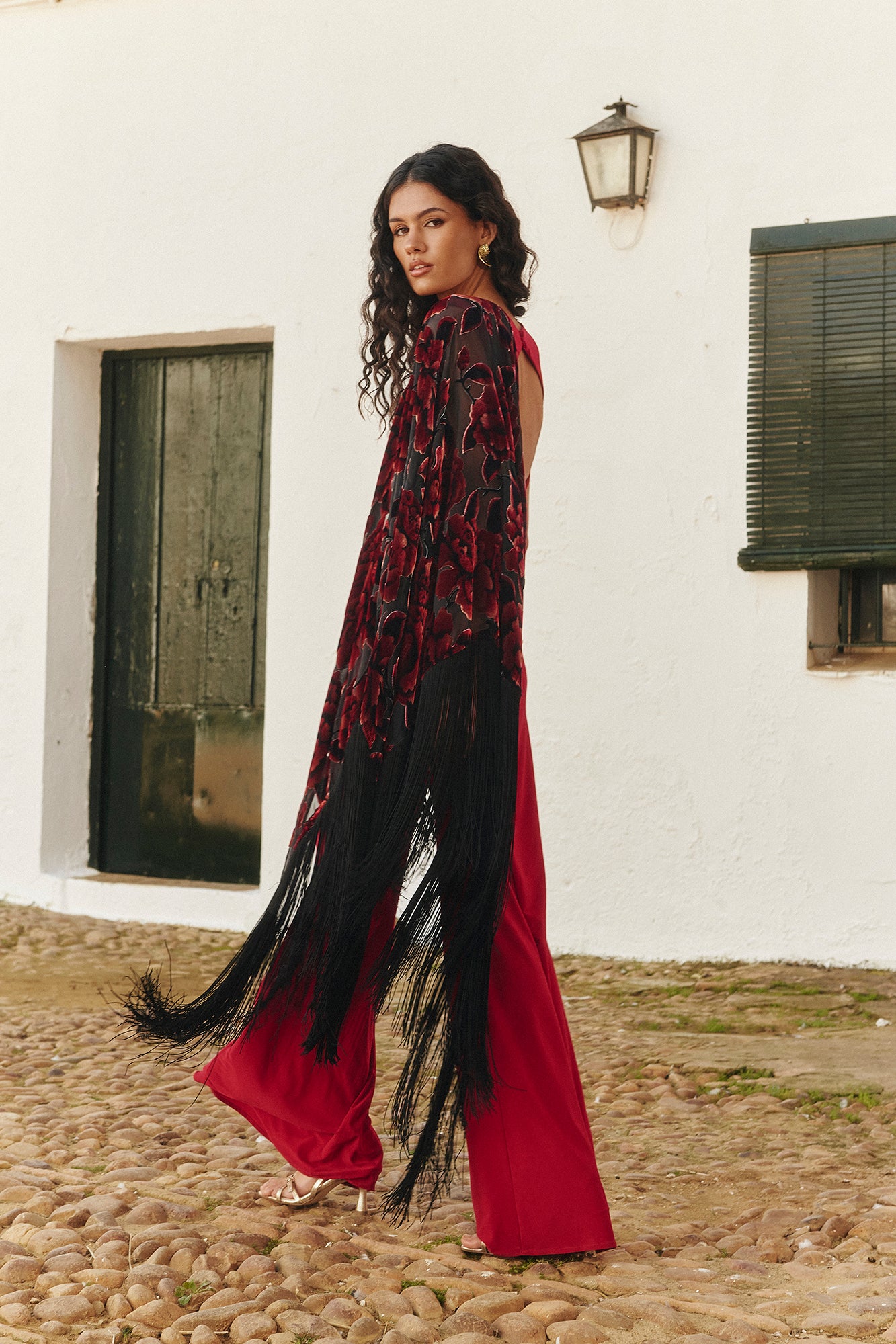 Miphai_Mantón_Ólea_Estampado_Burdeos_Invitada