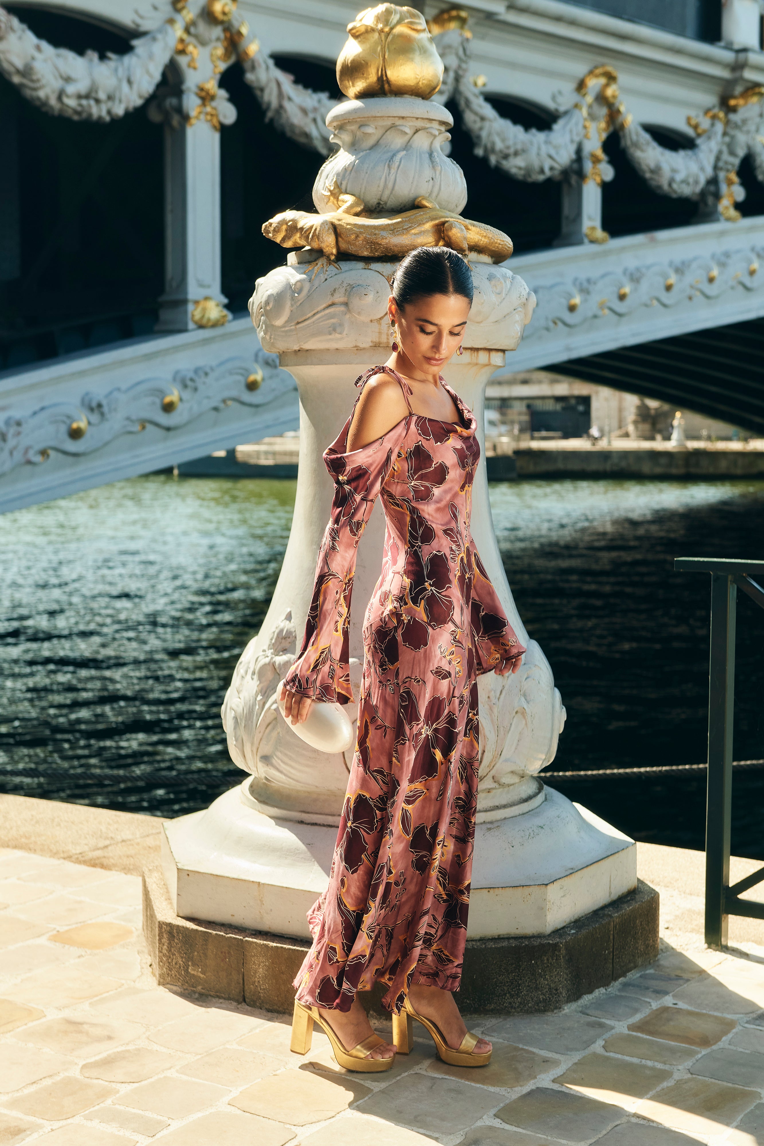 Nadine Pink Print Dress