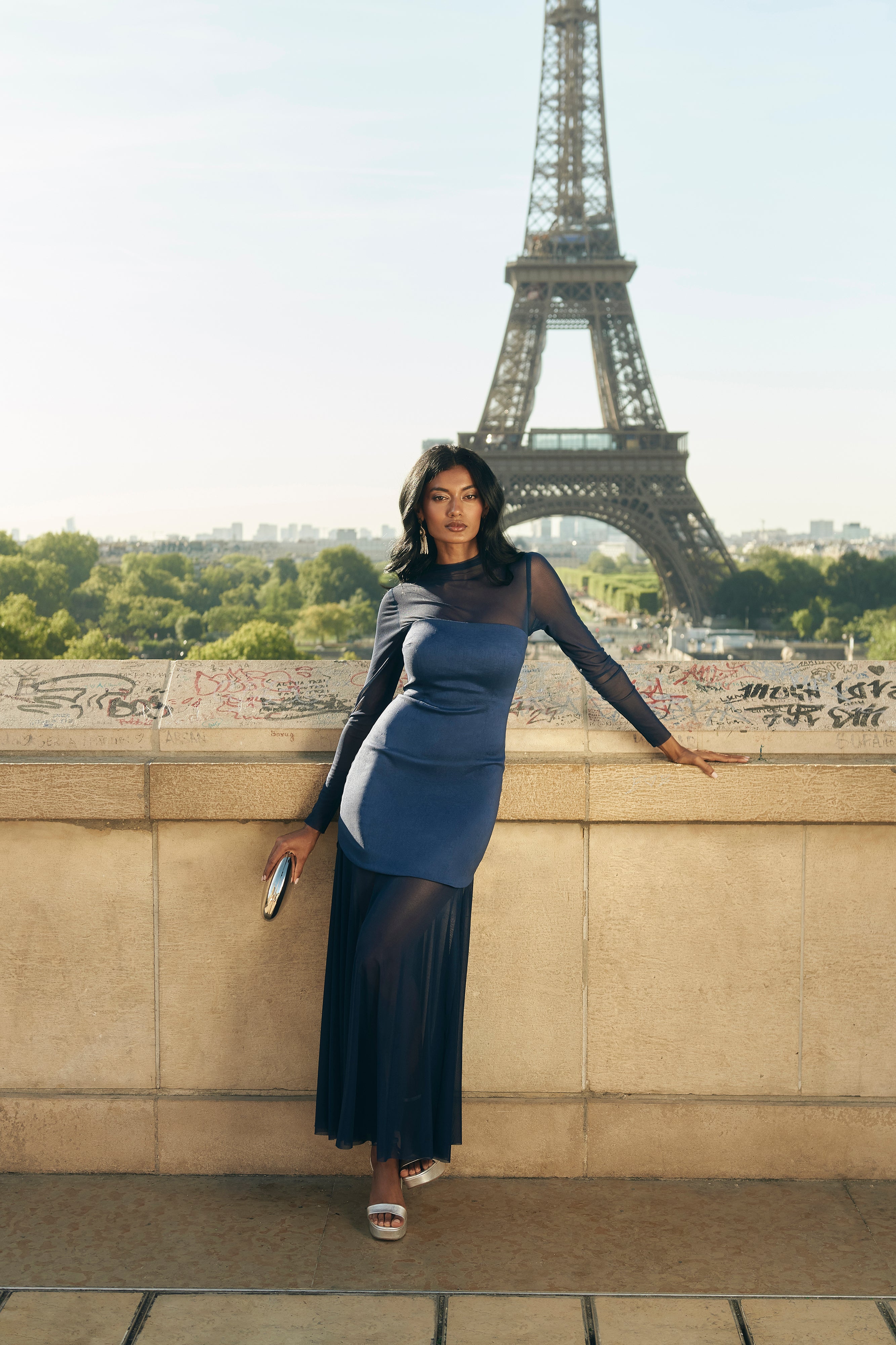 Robe Pauline bleu marine