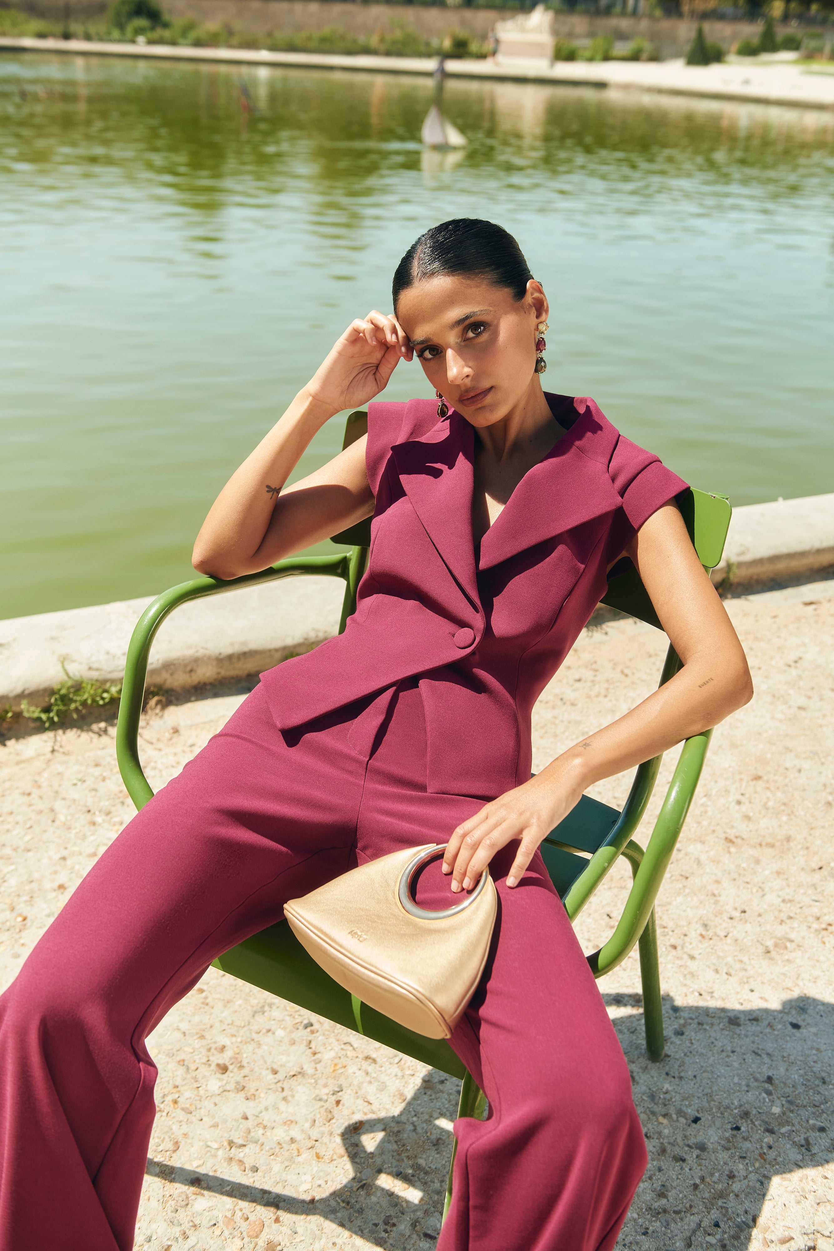 Chaleco Alexandra Berenjena