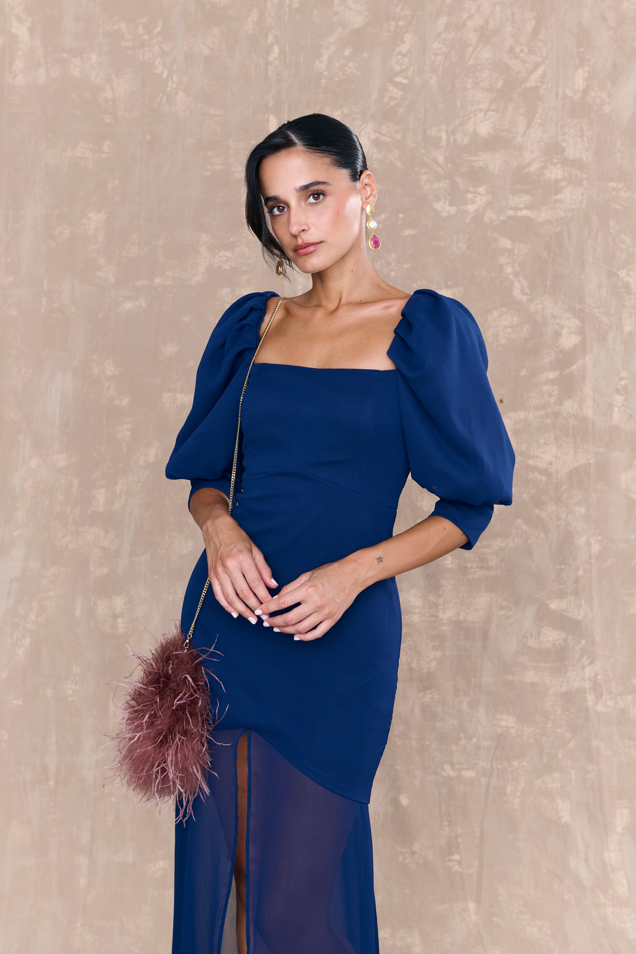 Robe de prêt bleu marine