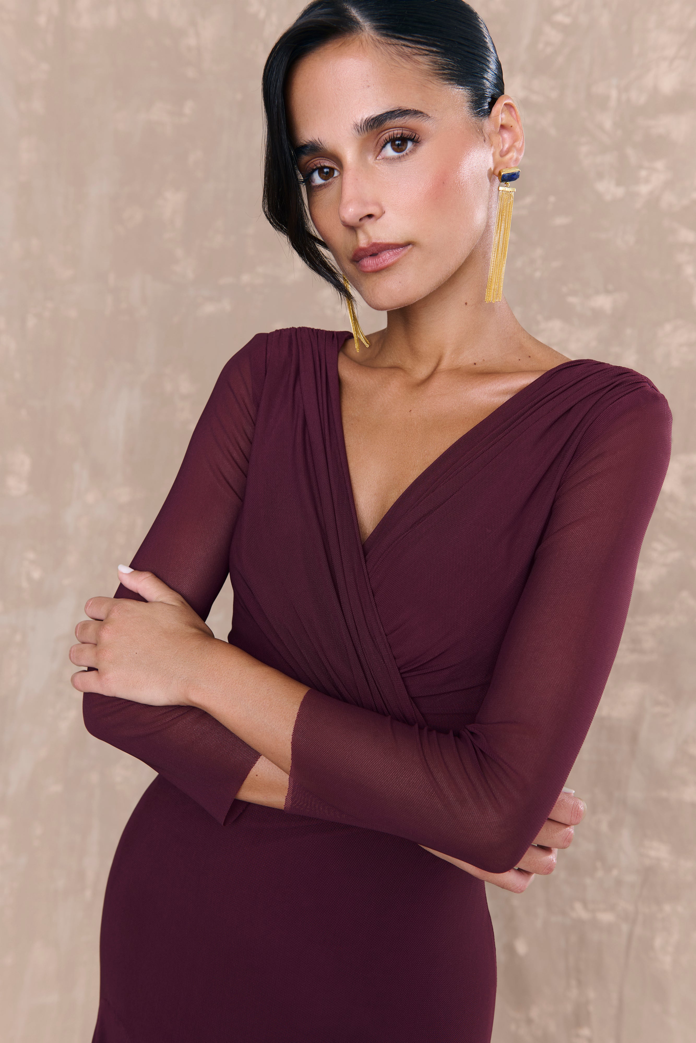 Vestido Lana Berenjena