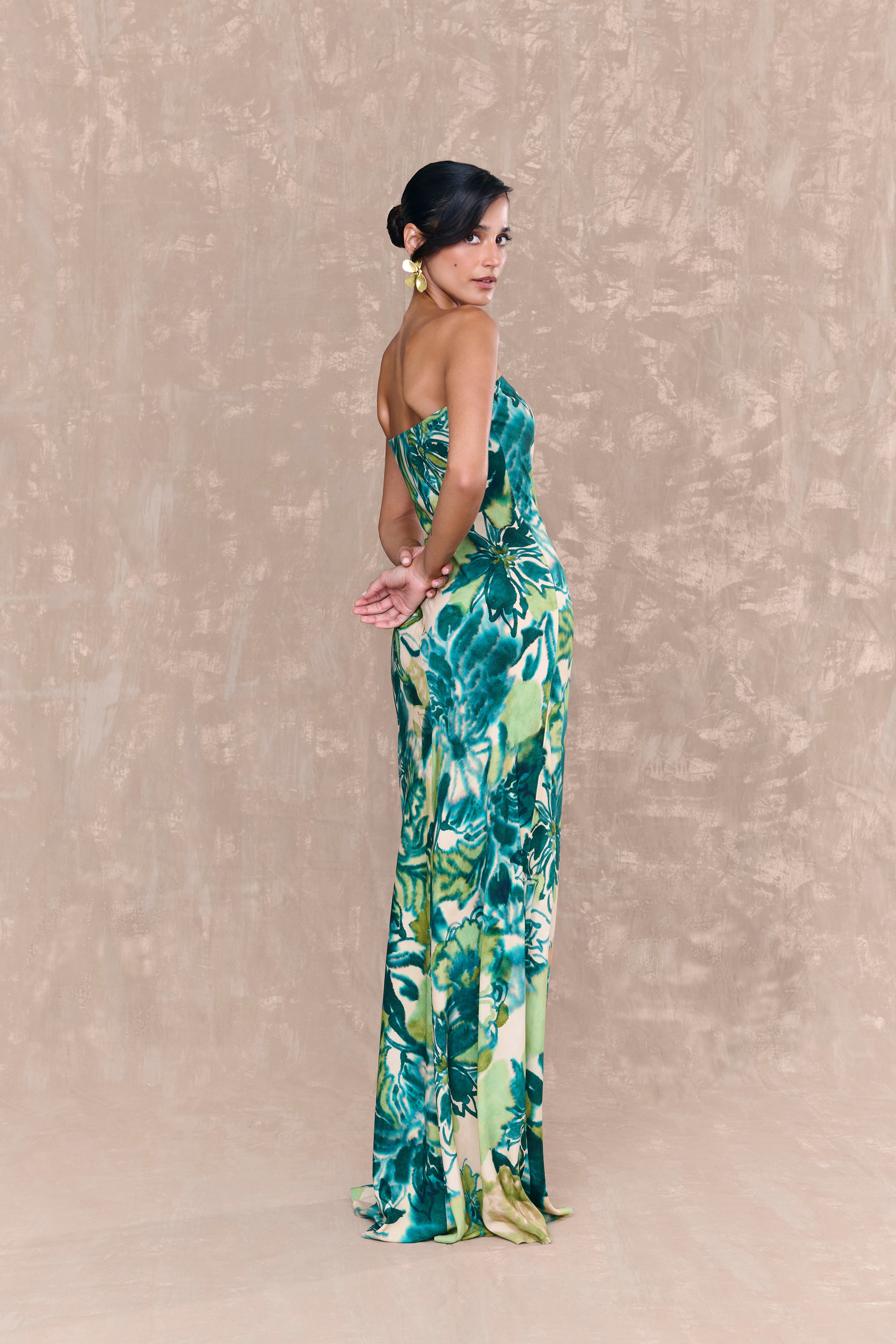 Zoe Green Floral Print Dress