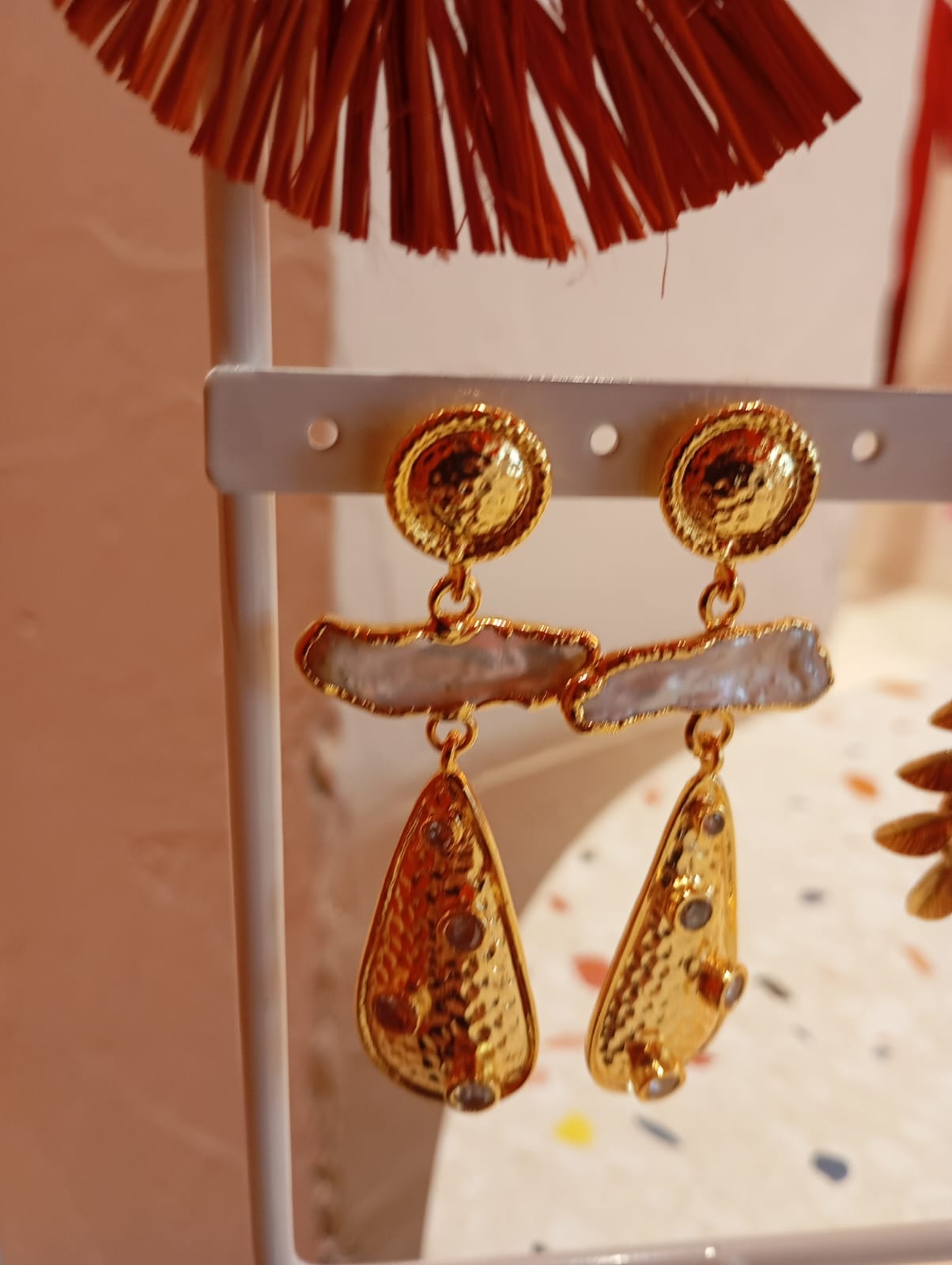 Pendientes Gota Blanco