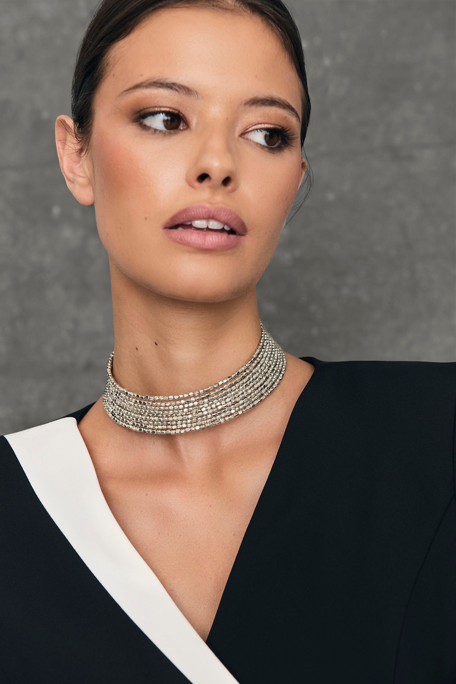 Accesorios collar choker gargantilla plateado