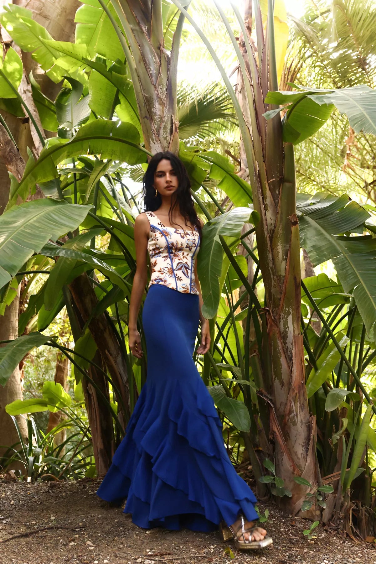 MIPHAI Falda Samara Azul Invitada