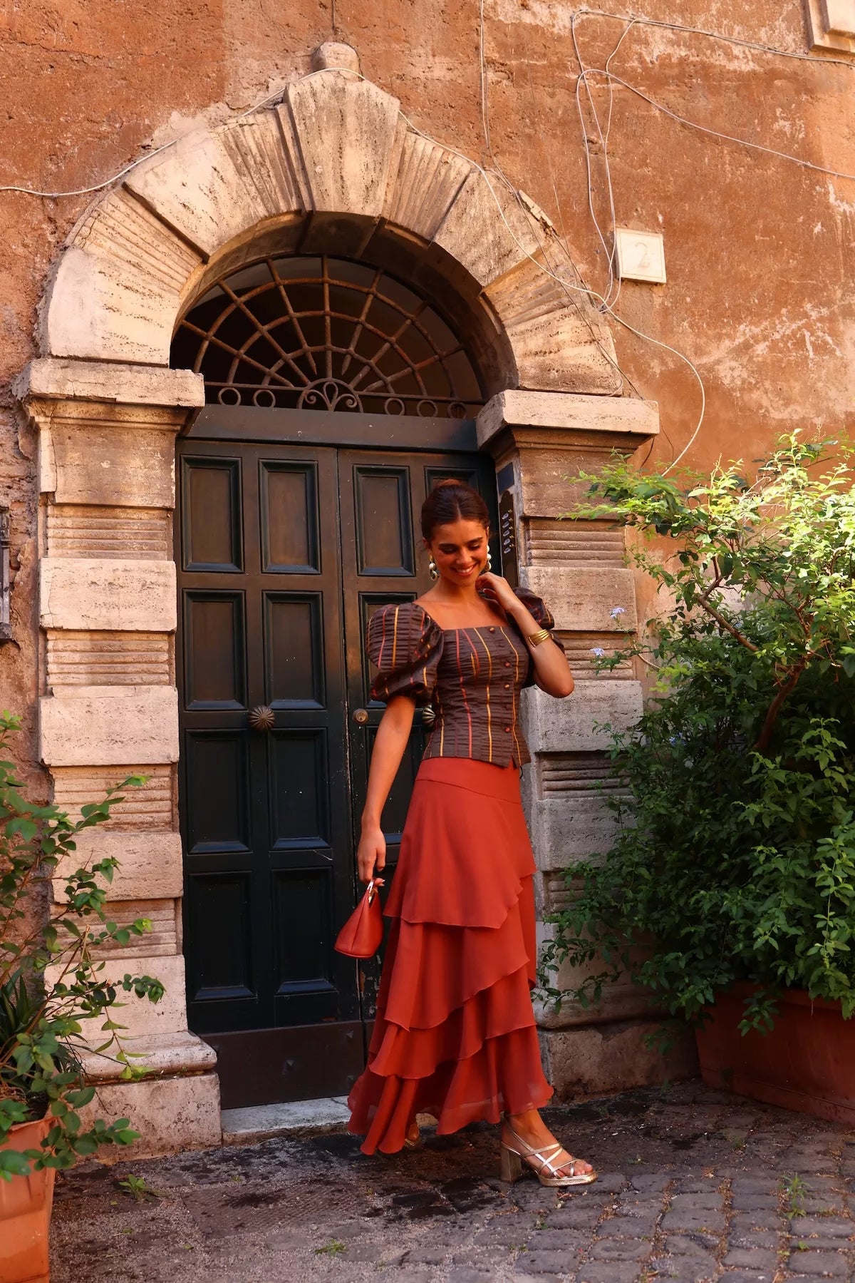 Giulia Terracotta Skirt