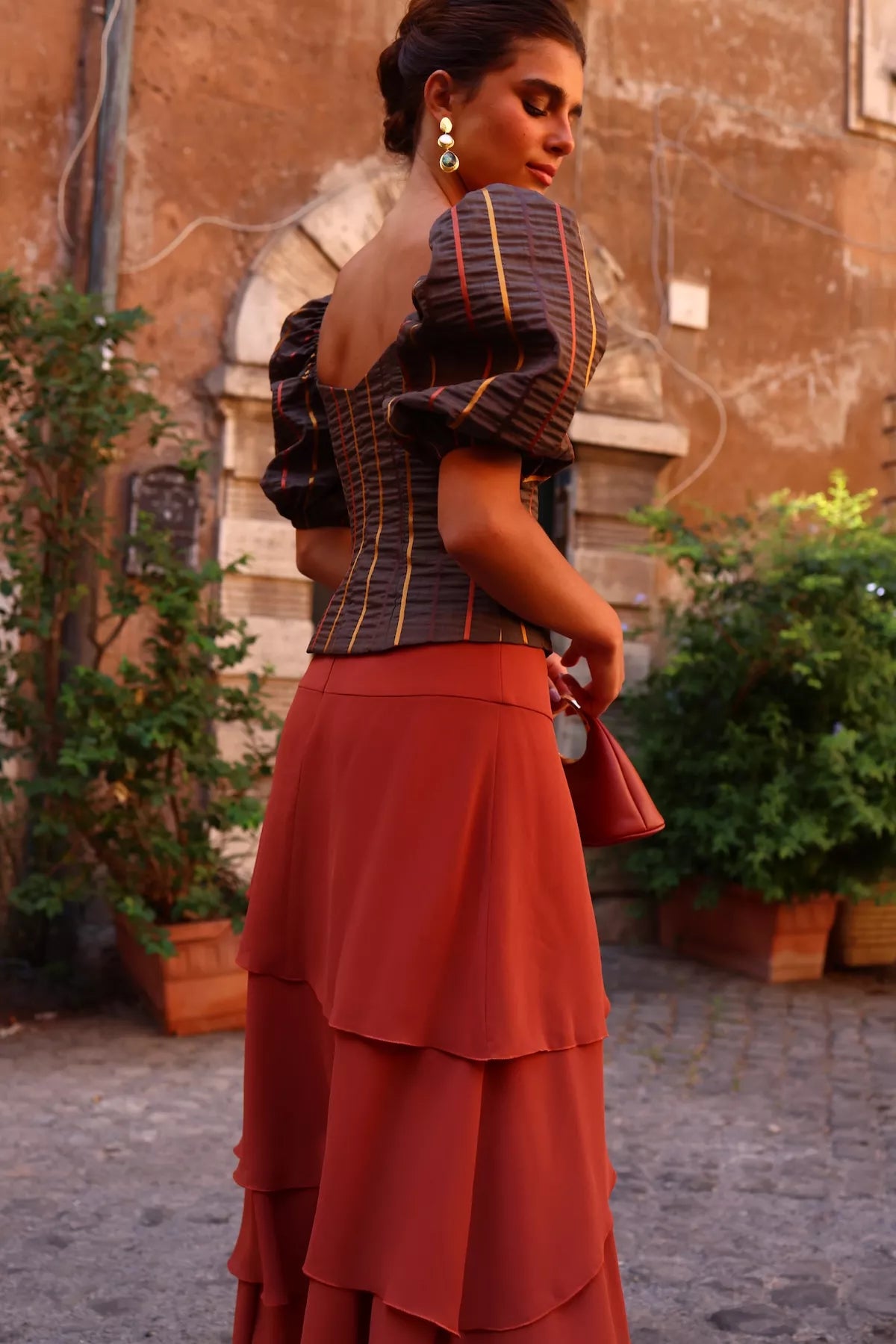Giulia Terracotta Skirt