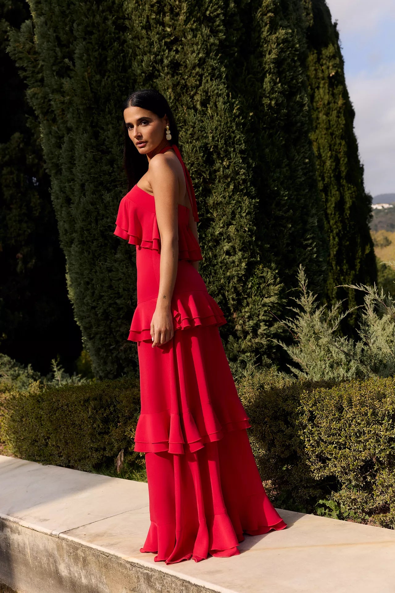 MIPHAI Vestido Amapola Rojo Invitada