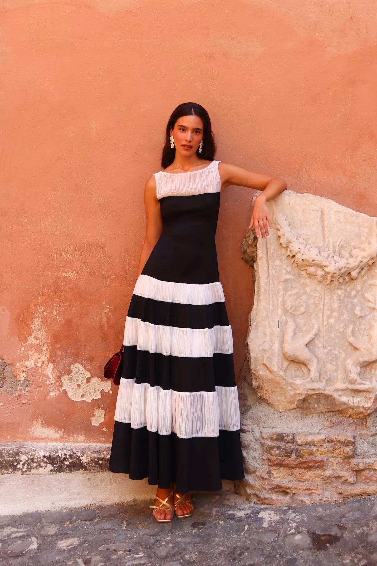 Fiorita Black and White Dress