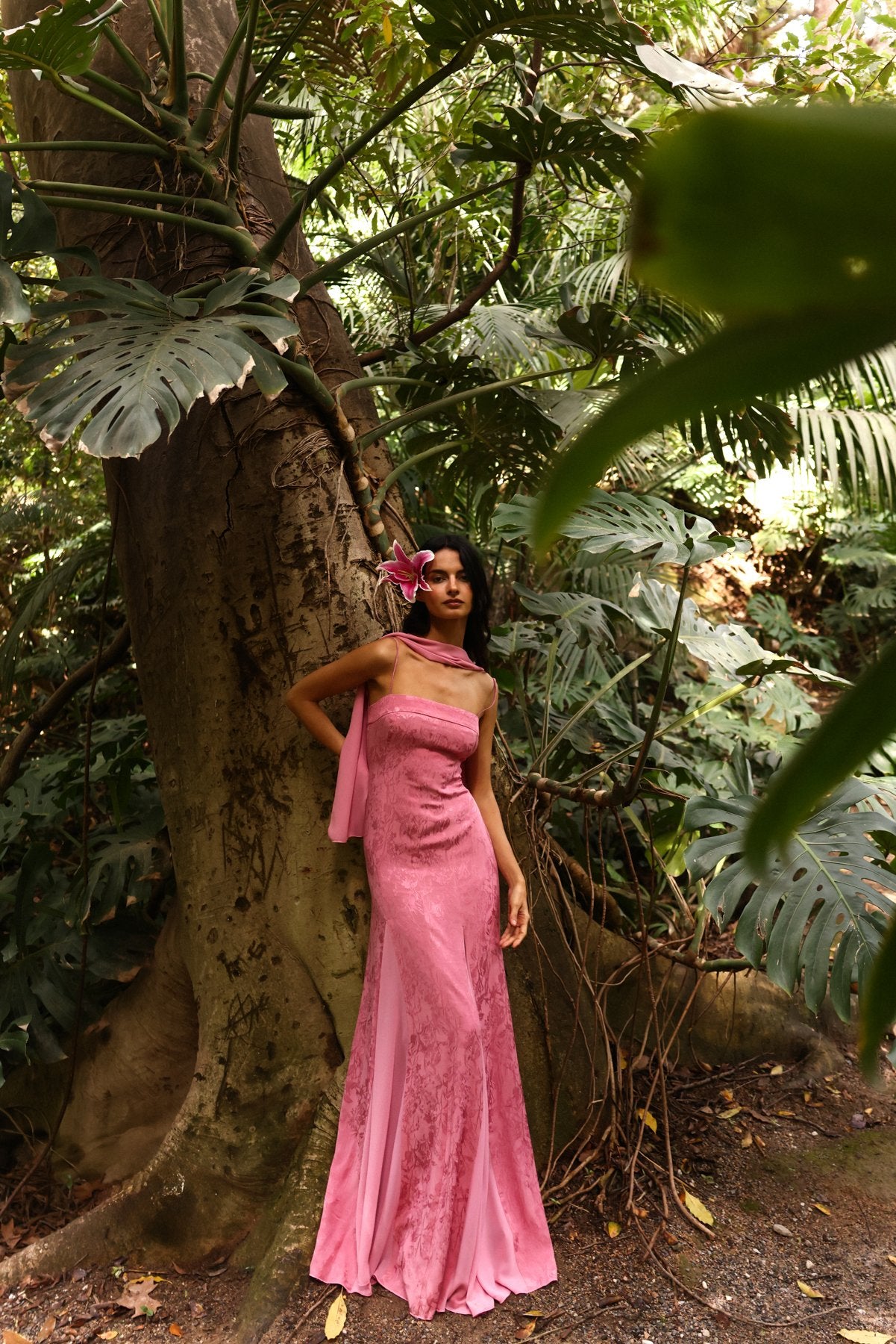 MIPHAI Vestido Tempo Rosa Invitada