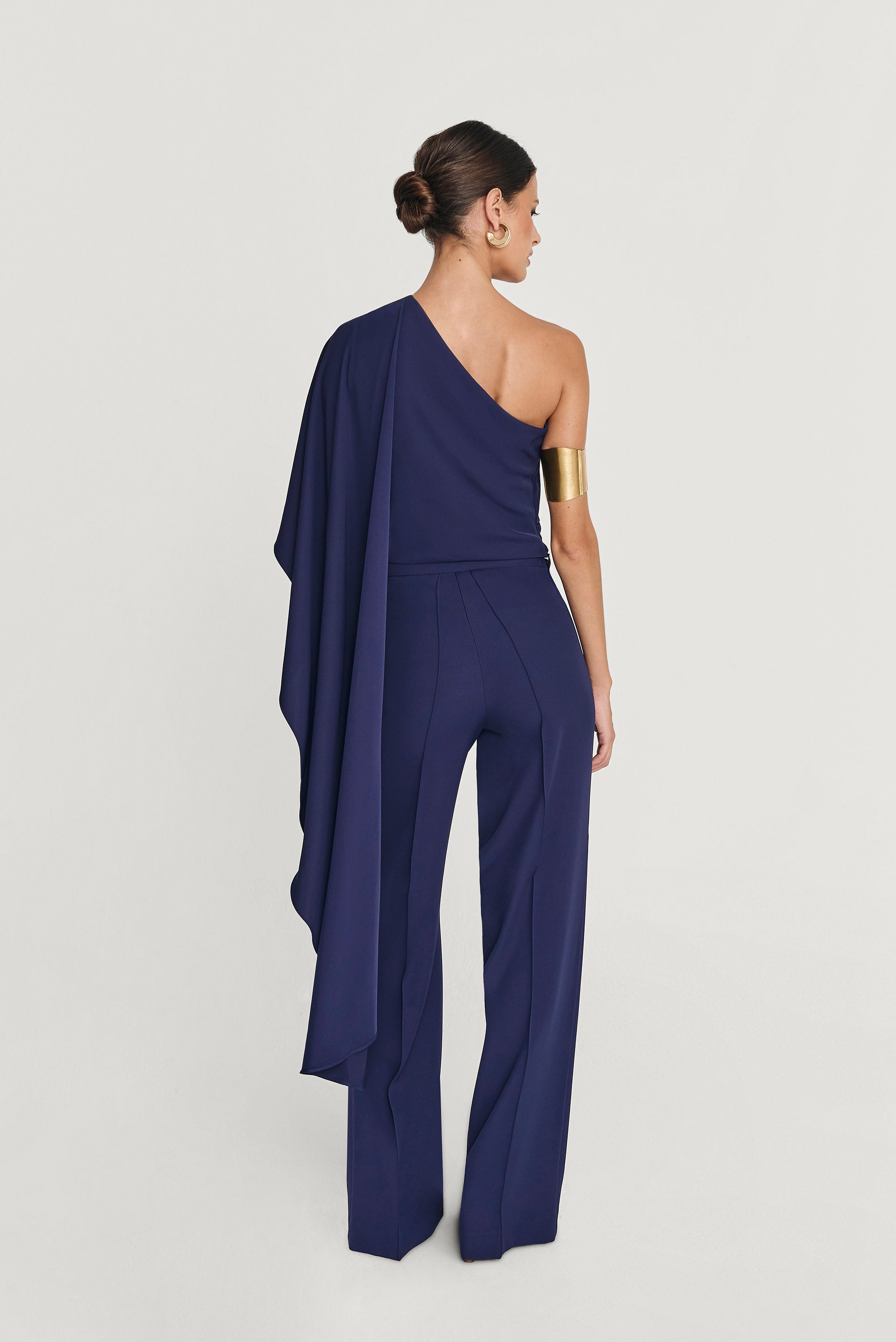 pantalón invitada fiesta marino thai pata de elefante cierre invisible de cremallera