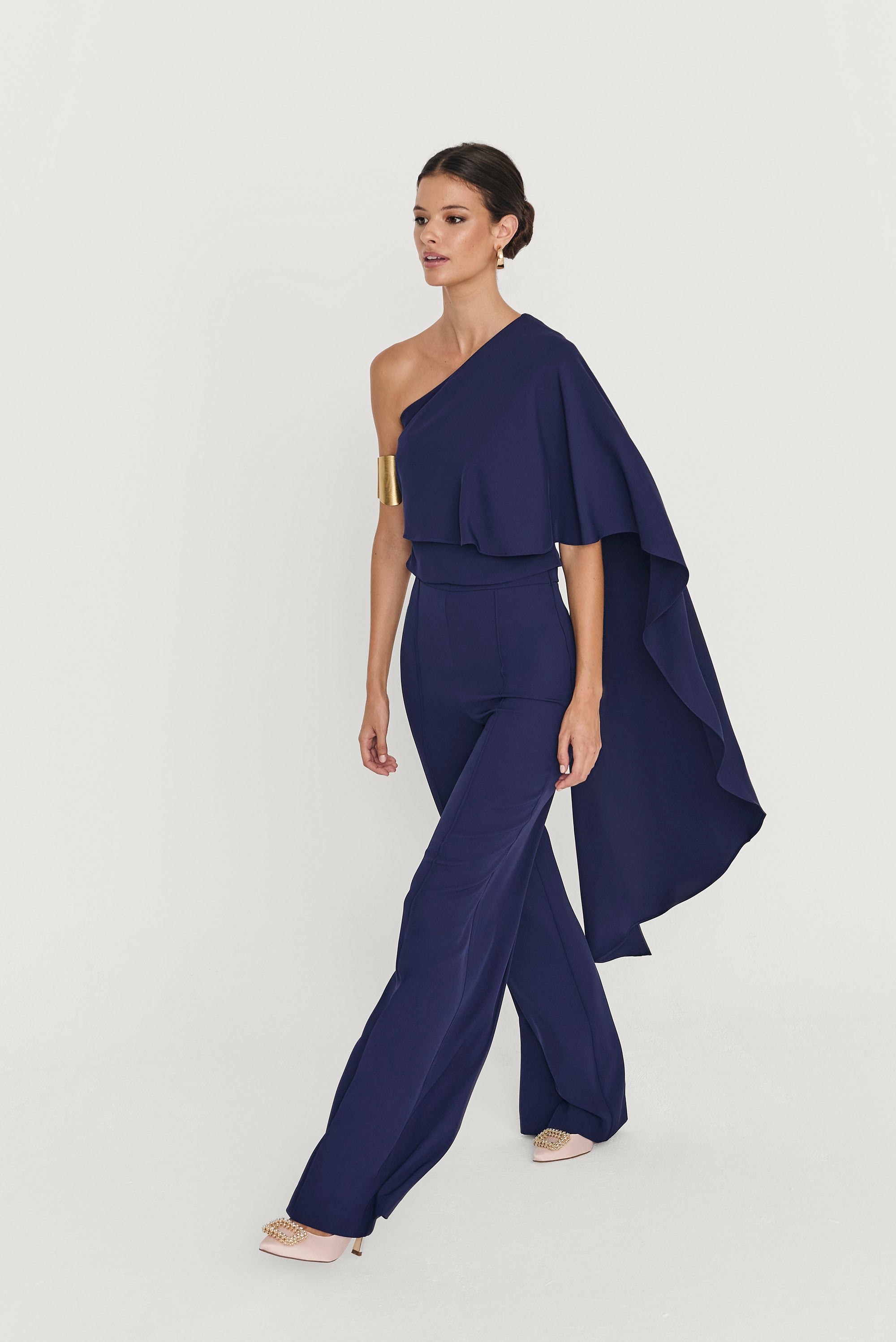 pantalón invitada fiesta marino thai pata de elefante cierre invisible de cremallera