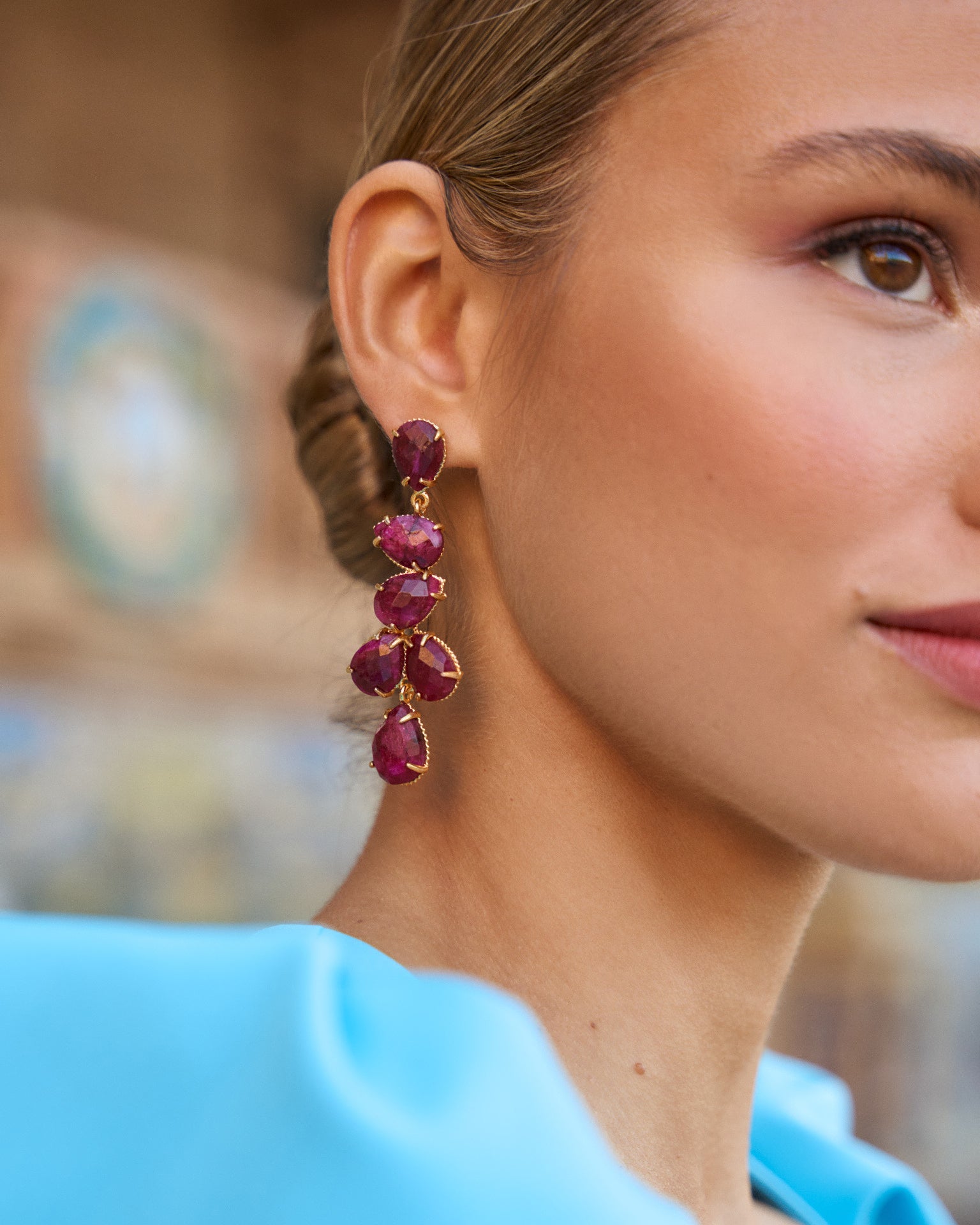 Pendientes Coria Buganvilla