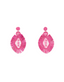 Pink Manizales Palm Earring
