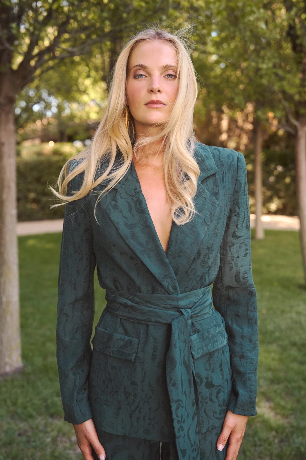 Miphai Blazer Chelsea Verde Invitada Cerca