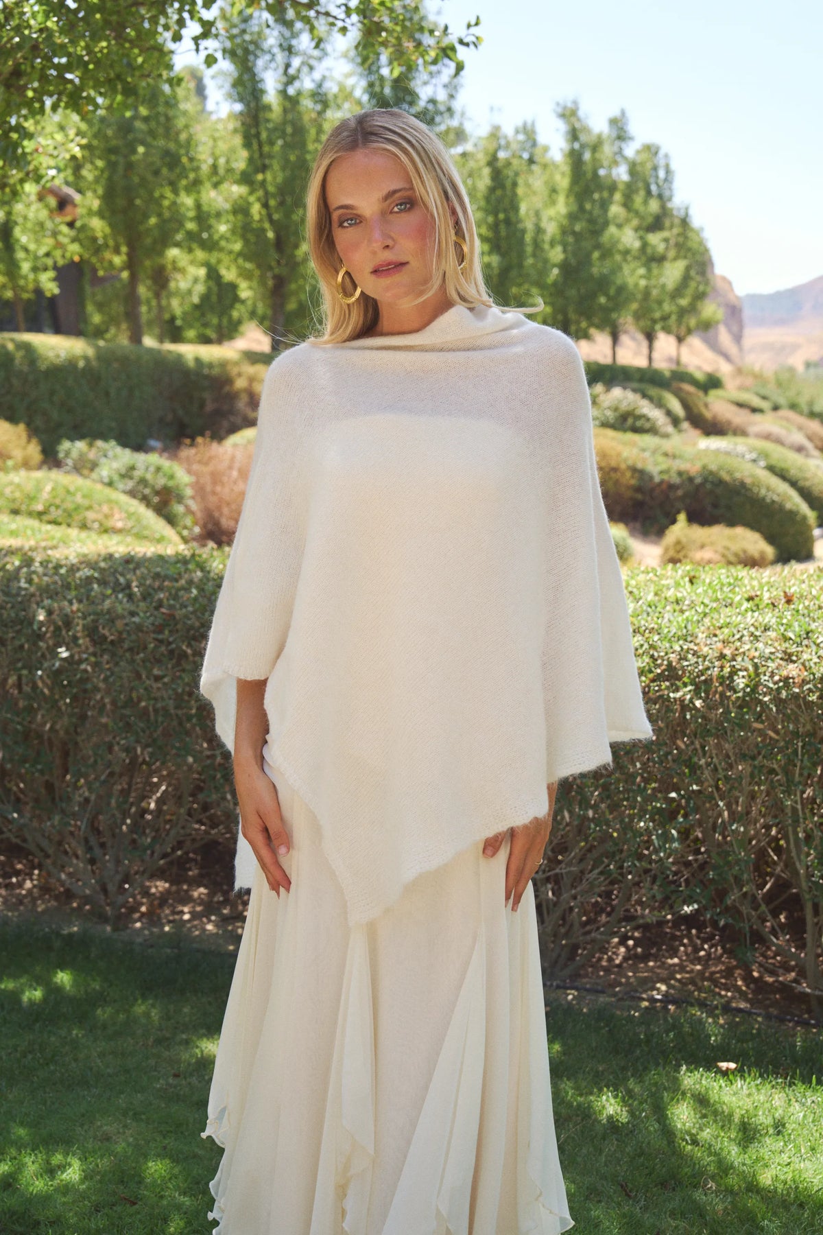 Miphai Capa Mohair Blanco Novia Frente