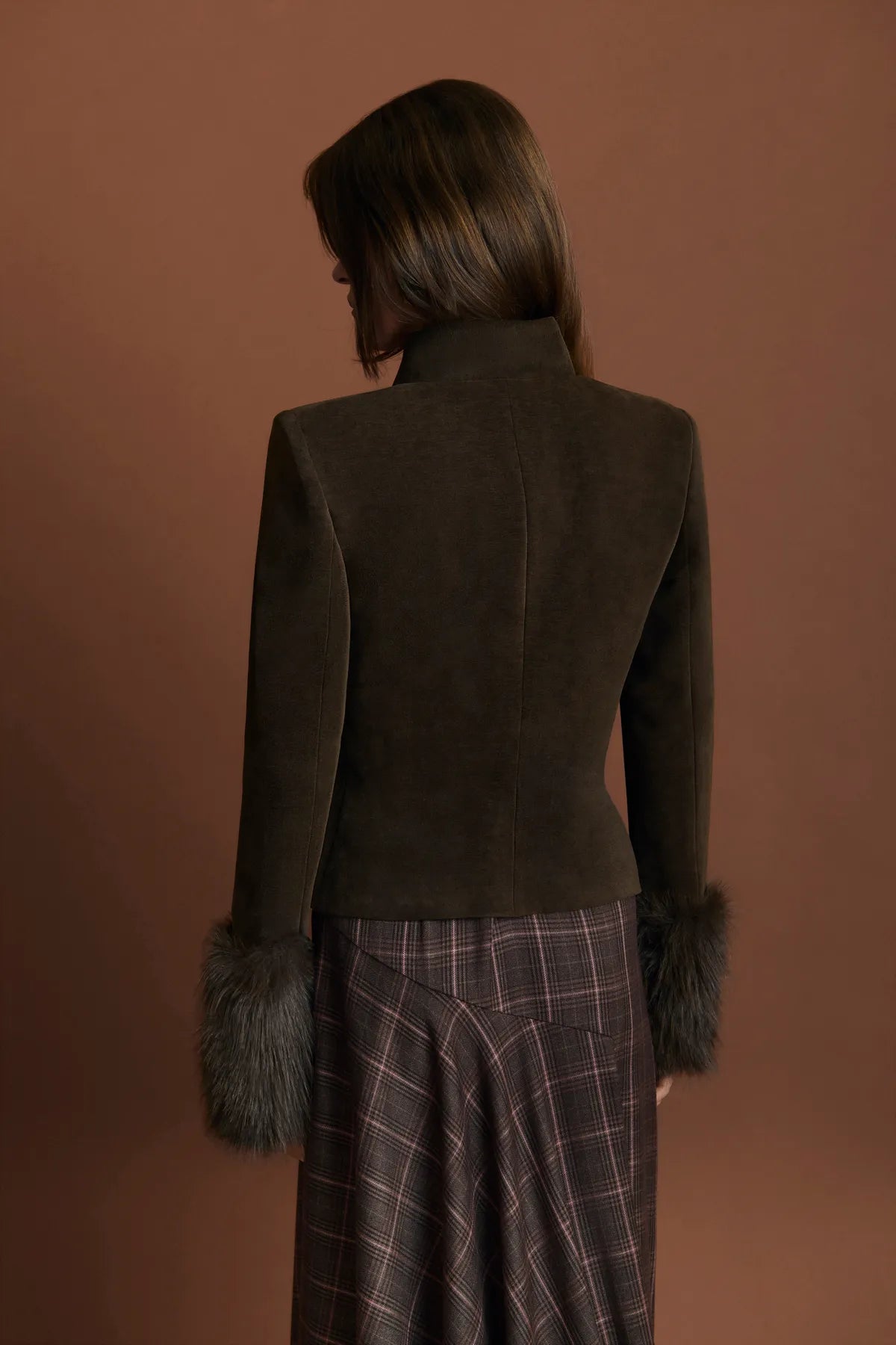 Miphai Chaqueta Beatrice Marrón Casual Espalda