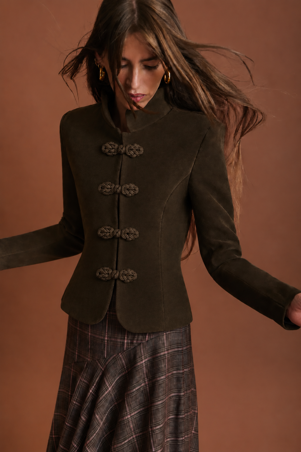 Miphai Chaqueta Beatrice Marrón Casual Vuelta