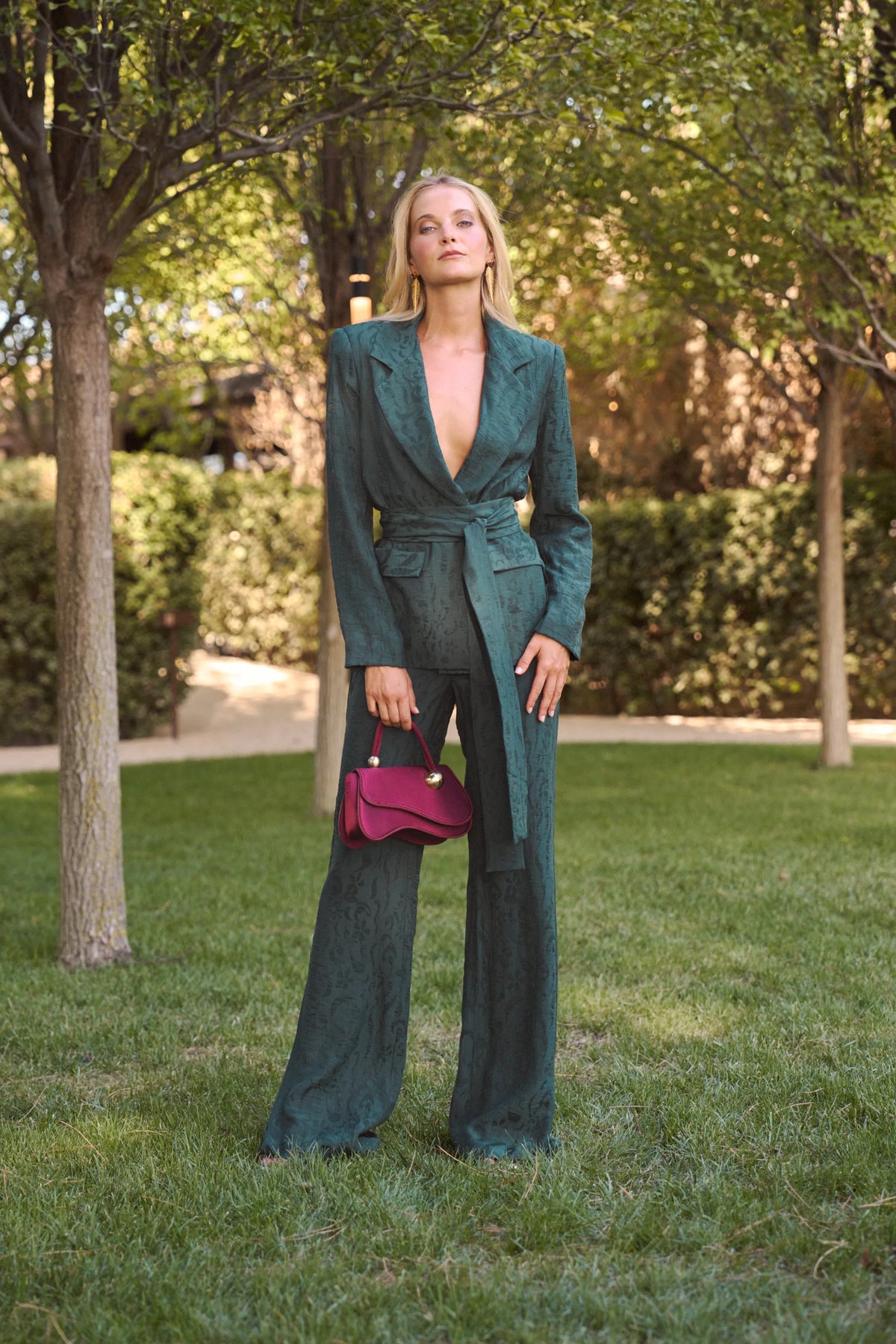 Miphai Pantalón Chelsea Verde Invitada Frente