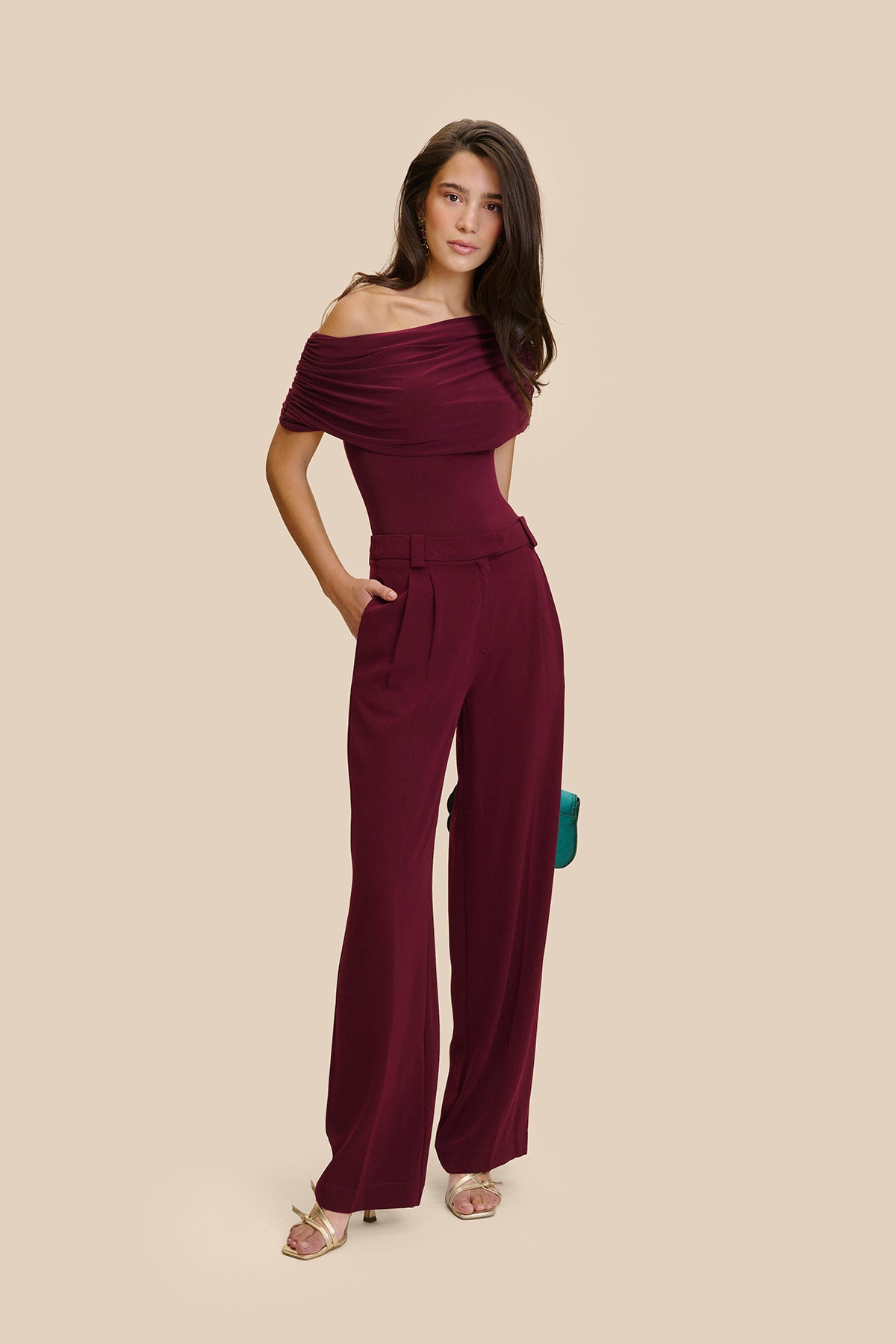 Lucrezia Burgundy Trousers