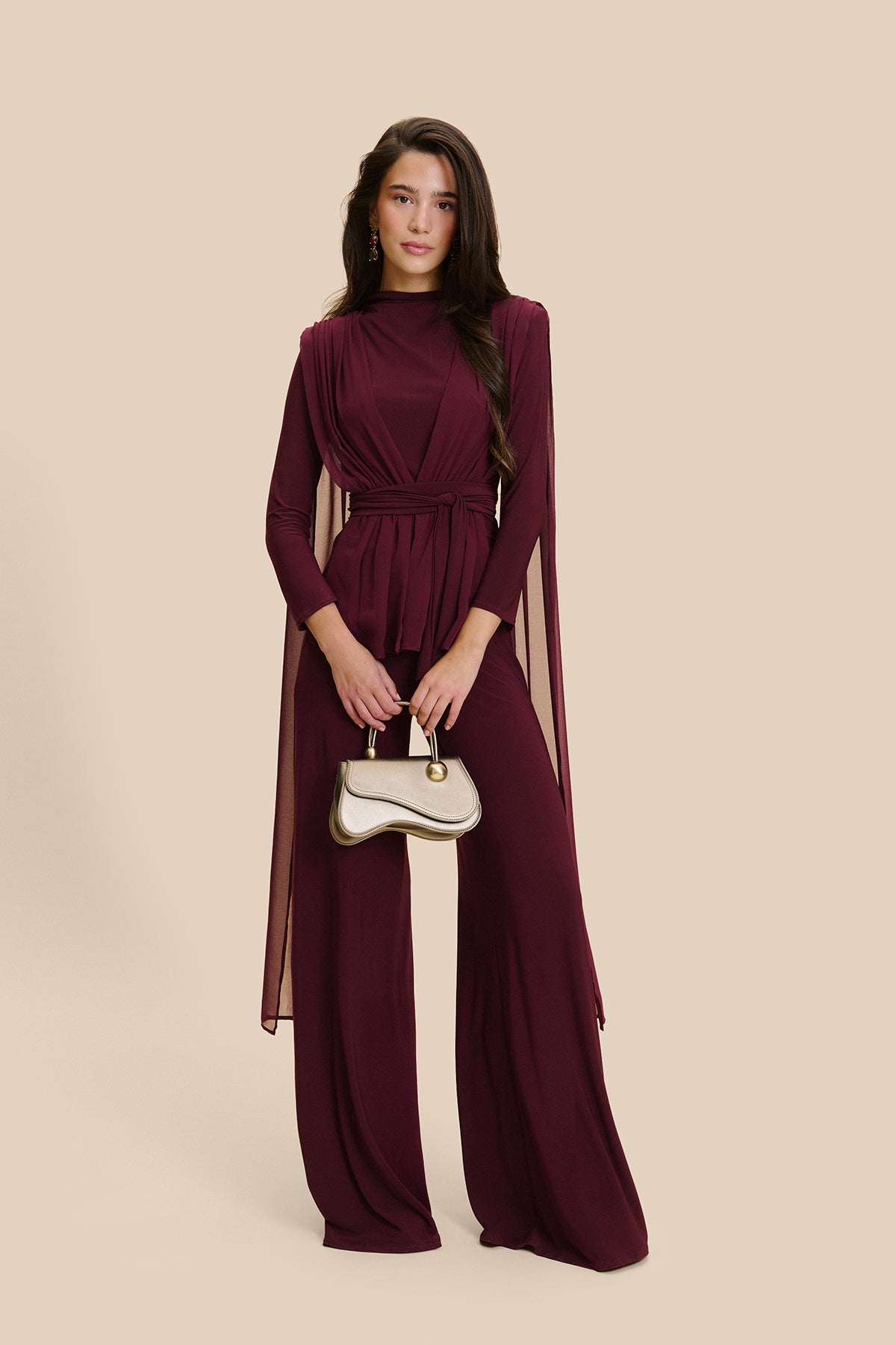 Nina Aubergine Trousers