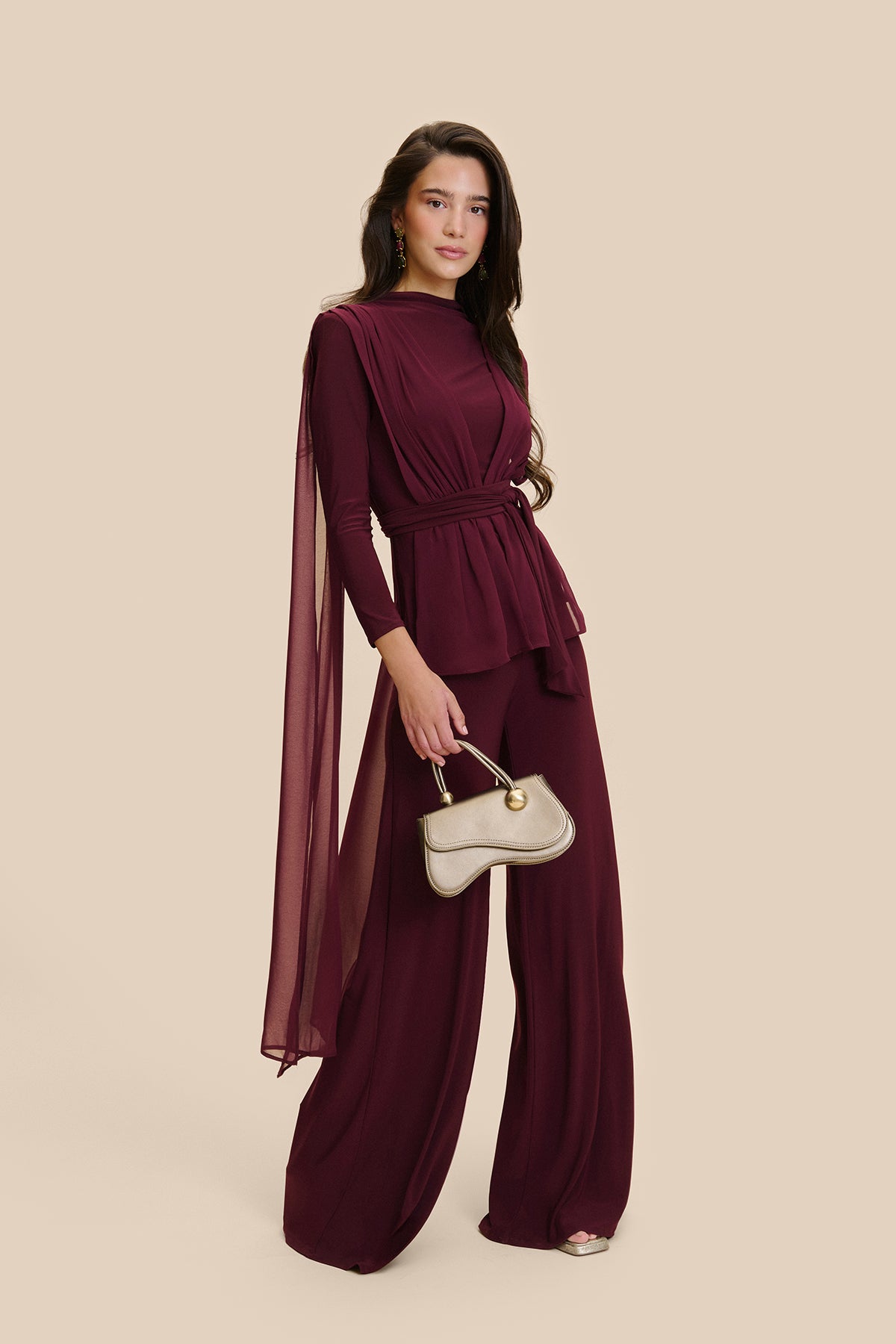 Nina Aubergine Trousers