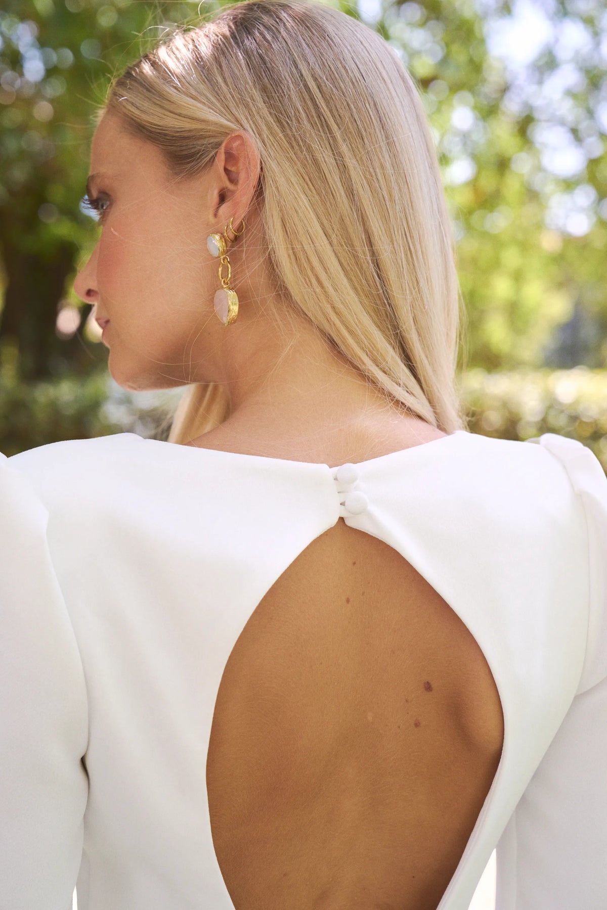 Miphai Vestido Maia Blanco Novia Detalle