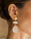 White Serpent Earrings