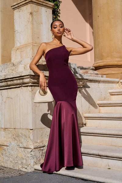 Verona Burgundy Dress – Miphai - Main Image