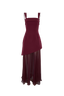 Silueta vestido ambar granate Miphai