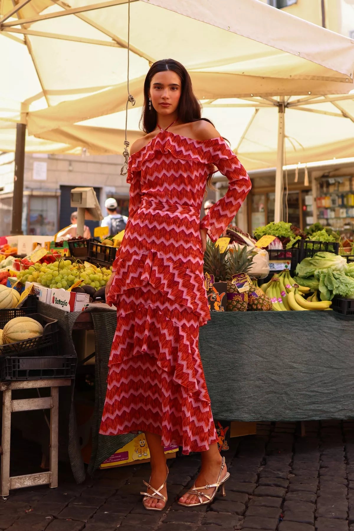 Falda Anaís Estampado Rosa
