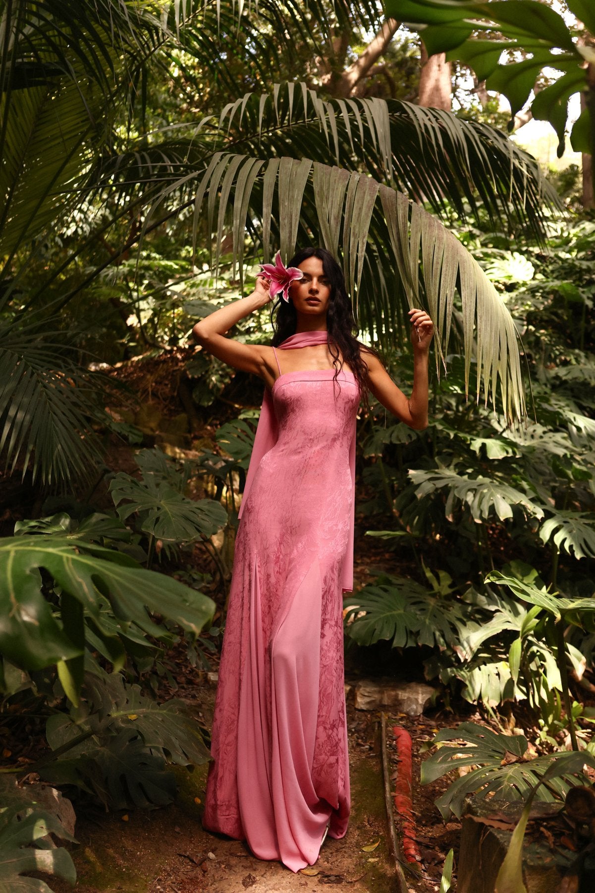 MIPHAI Vestido Tempo Rosa Invitada