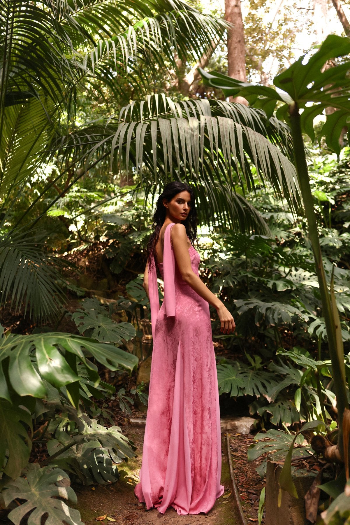 MIPHAI Vestido Tempo Rosa Invitada
