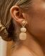 White Stone Earrings