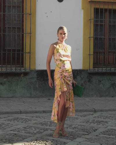Blusa Estampado Floral Amarillo