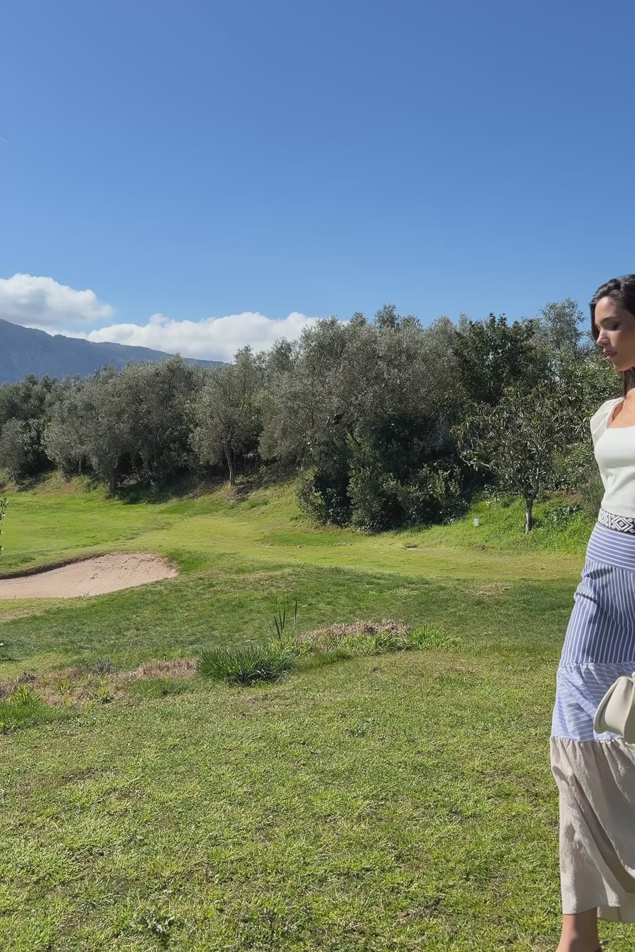 MIPHAI Flada Aurora Azul Rayas y Top Fleur Blanco Casual