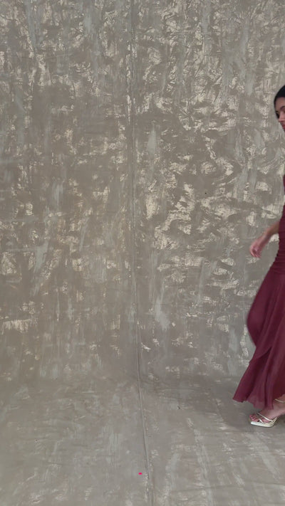 vestido de fiesta elegante margot terracota